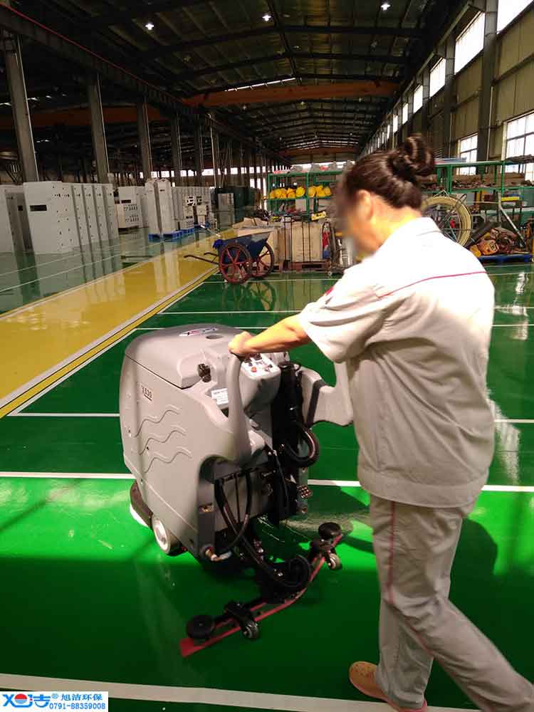 旭洁手推式多功能全自动洗地机，工厂生产仓库工业洗地机